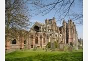 Merlose Abbey in the Scottish Borders