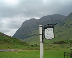 The view from the Clachaig Inn