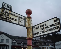 An old road sign at Balquhidder